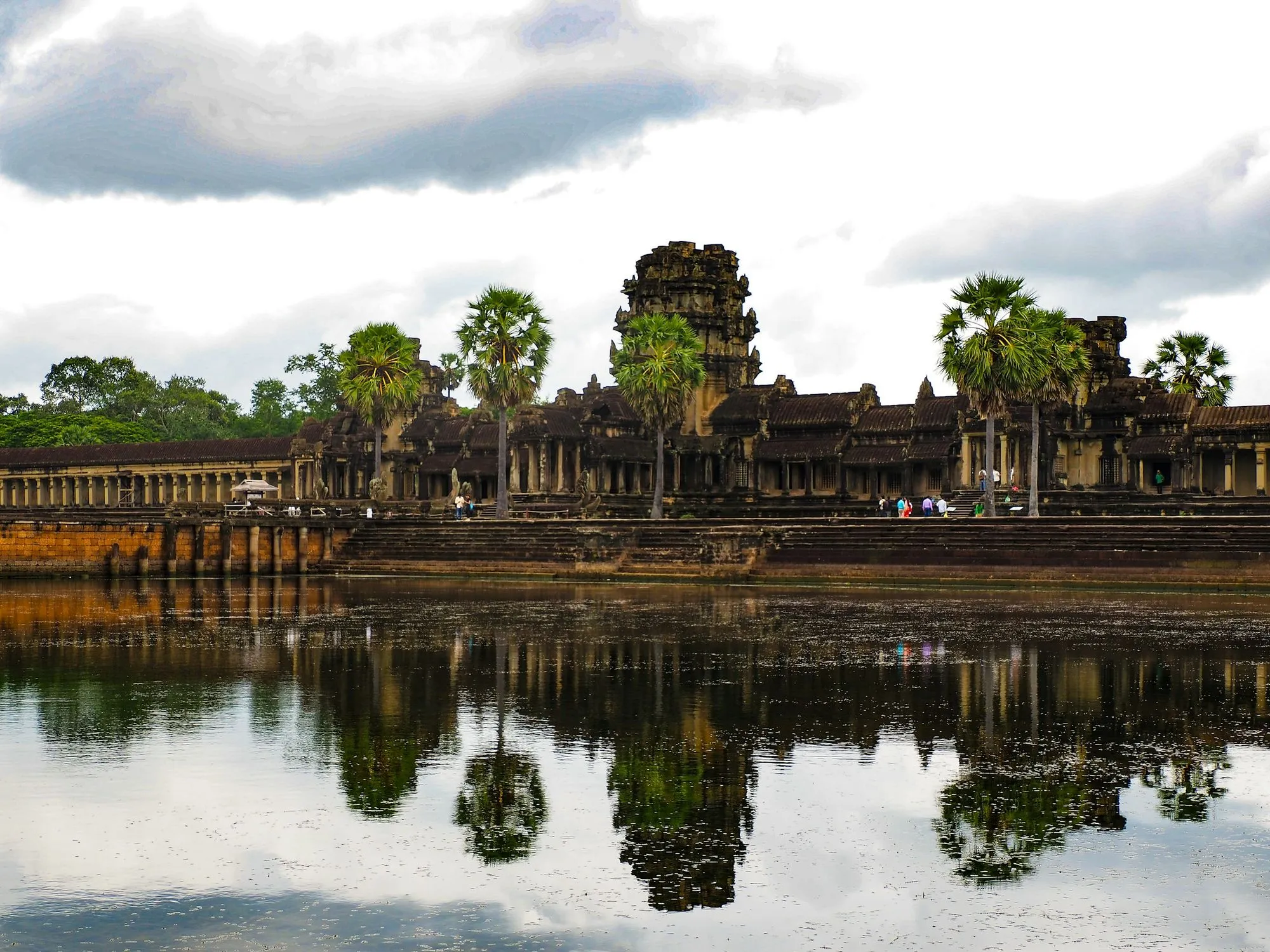 Angkor Wat temple reflected in the water